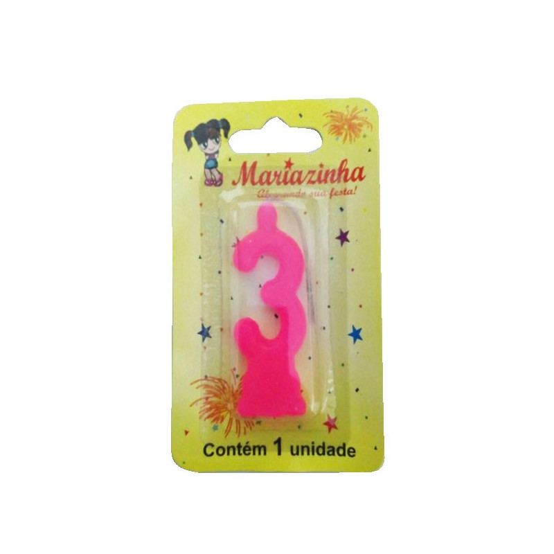 MARIAZINHA VELA COMUM N3 ROSA 1UN