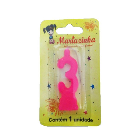 MARIAZINHA VELA COMUM N3 ROSA 1UN