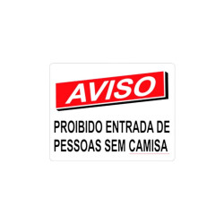 PLÁCA PROIB ENT SEM CAMISA 20X30 REFP37 JA