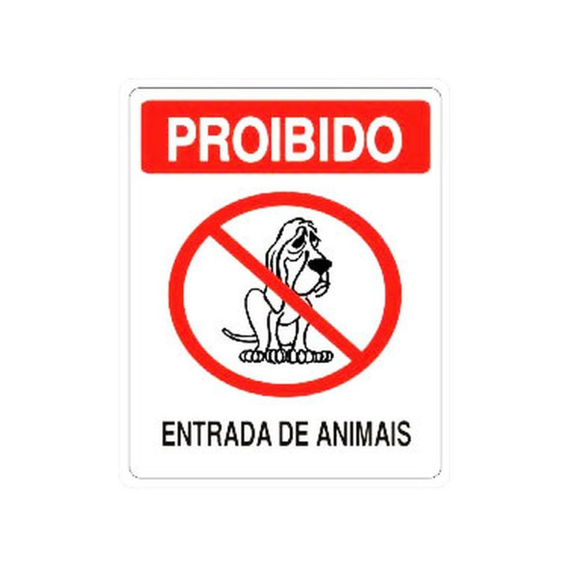 PLÁCA PROIB ENTR DE ANIMAIS 15X20 REFP33 JA