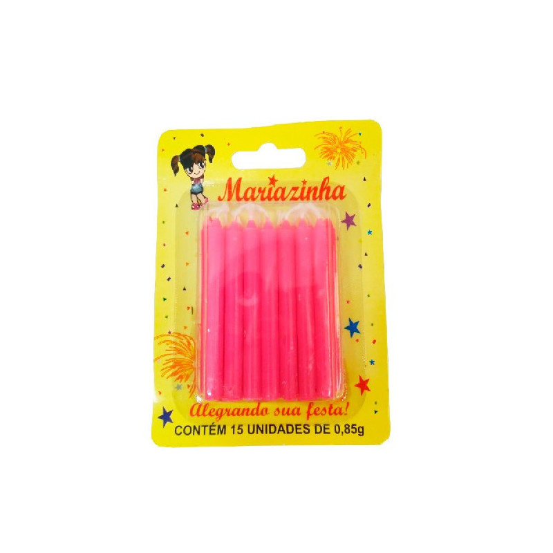 MARIAZINHA VELA PALITO ROSA C/15 UN
