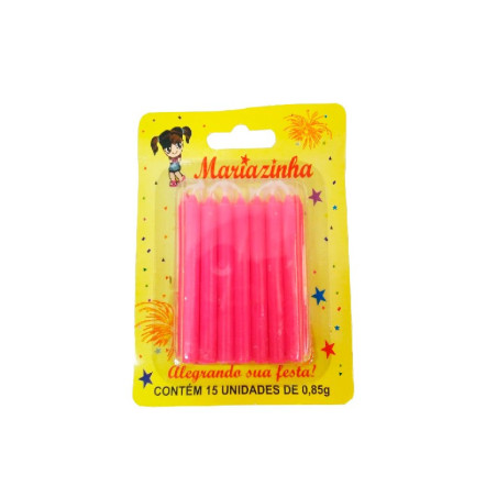 MARIAZINHA VELA PALITO ROSA C/15 UN
