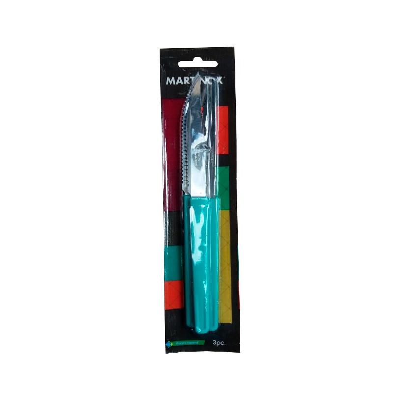 MARTINOX JOGO FACA C/3 V-TURQUESA 60335/31/99471