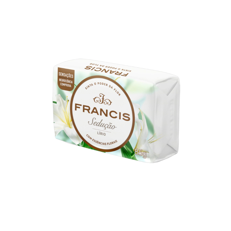 SABONETE BARRA LÍRIO FRANCIS SEDUÇÃO ENVOLTÓRIO 85G
