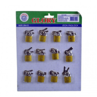 CADEADO 20MM PCT C/12 UNID 23122 GLORY