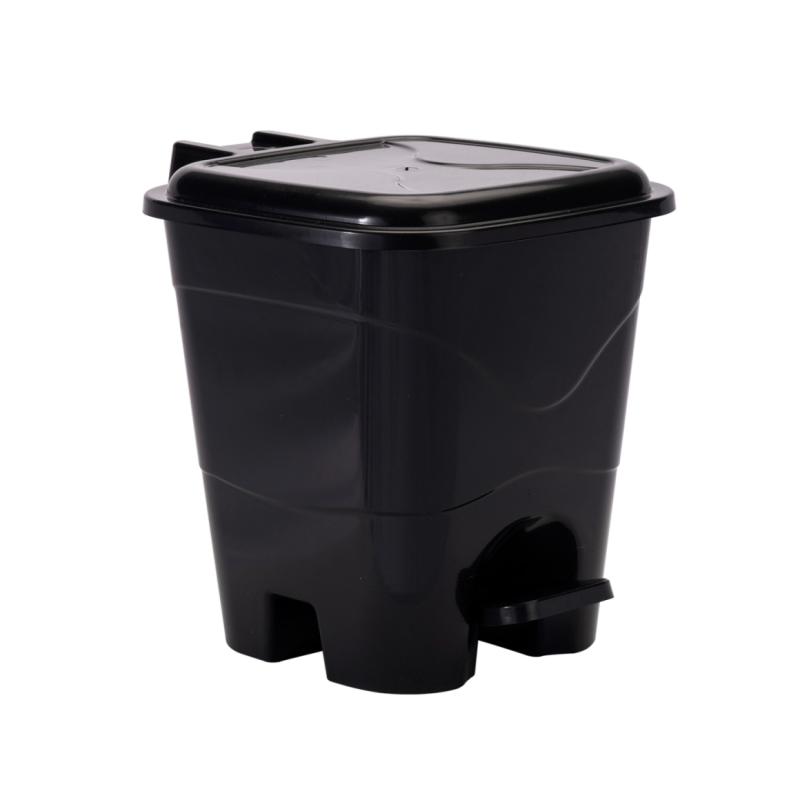 LIXEIRA 7 LTS C/ PEDAL PRETA REF.158 FORMPLAST