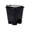 LIXEIRA 7 LTS C/ PEDAL PRETA REF.158 FORMPLAST