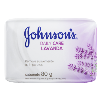 SABONETE BARRA LAVANDA JOHNSONS DAILY CARE ENVOLTÓRIO 80G