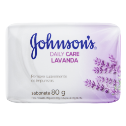 SABONETE BARRA LAVANDA JOHNSONS DAILY CARE ENVOLTÓRIO 80G