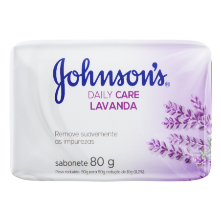 SABONETE BARRA LAVANDA JOHNSONS DAILY CARE ENVOLTÓRIO 80G