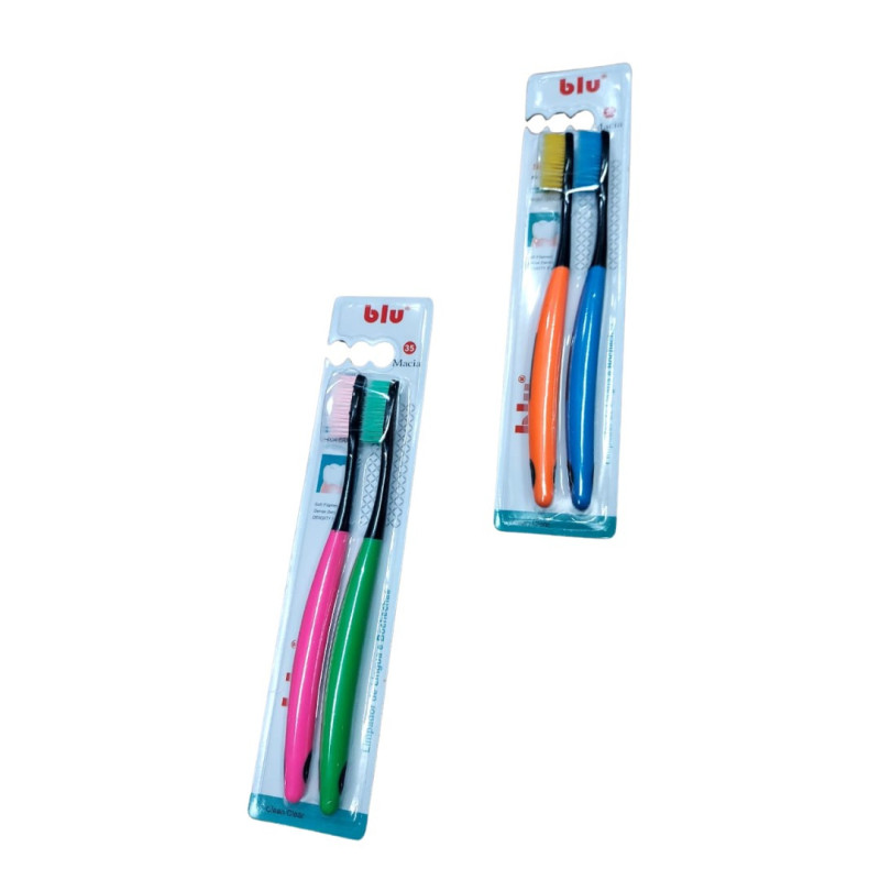 ESCOVA DENTAL KIT C/2,  BLU BL-6701
