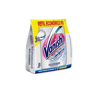 TIRA-MANCHAS PÓ ROUPAS BRANCAS VANISH OXI ACTION CRYSTAL WHITE PACOTE 400G REFIL ECONÔMICO