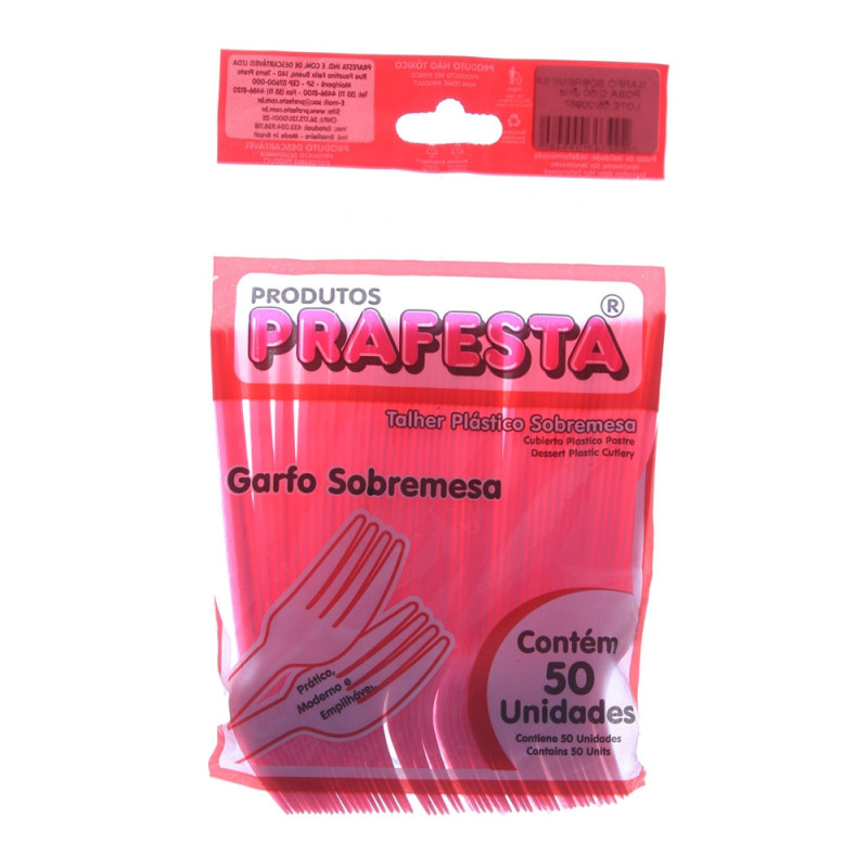 PRAFESTA GARFO SOBREM C/50 VERMELHO RF8958