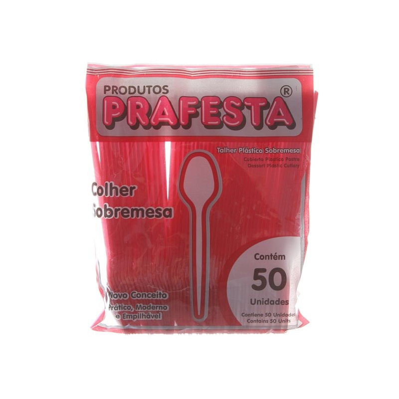 PRAFESTA TALHER SOBREMESA C/50UN VERMELHA RF9981