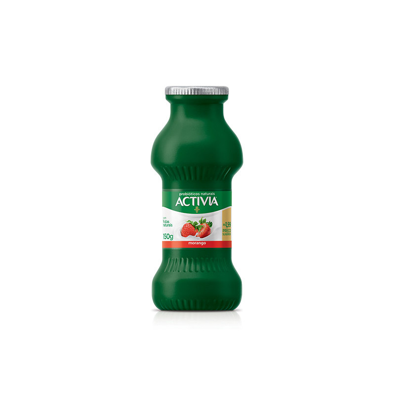 LEITE FERMENTADO PARCIALMENTE DESNATADO MORANGO ACTIVIA FRASCO 150G