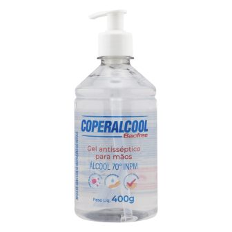 ÁLCOOL GEL 70º INPM COPERALCOOL BACFREE FRASCO 400G