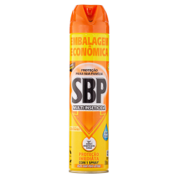 MULTI-INSETICIDA AEROSSOL À BASE DE ÁGUA ÓLEO DE CITRONELA SBP FRASCO 380ML SPRAY EMBALAGEM ECONÔMICA