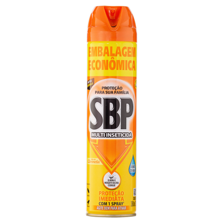 MULTI-INSETICIDA AEROSSOL À BASE DE ÁGUA ÓLEO DE CITRONELA SBP FRASCO 380ML SPRAY EMBALAGEM ECONÔMICA