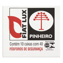 FÓSFORO DE SEGURANÇA FIAT LUX PINHEIRO CAIXA MADEIRA 10 UNIDADES