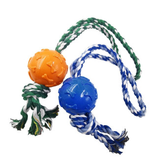 BRINQUEDO BORRACHA BOLA COM CORDA ZN 0865