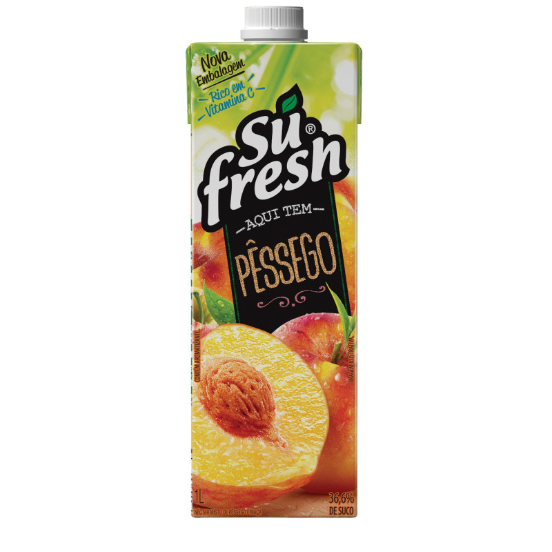 BEBIDA ADOÇADA PÊSSEGO SUFRESH CAIXA 1L