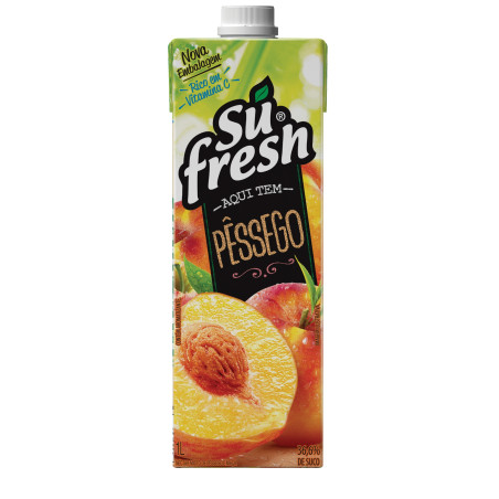 BEBIDA ADOÇADA PÊSSEGO SUFRESH CAIXA 1L
