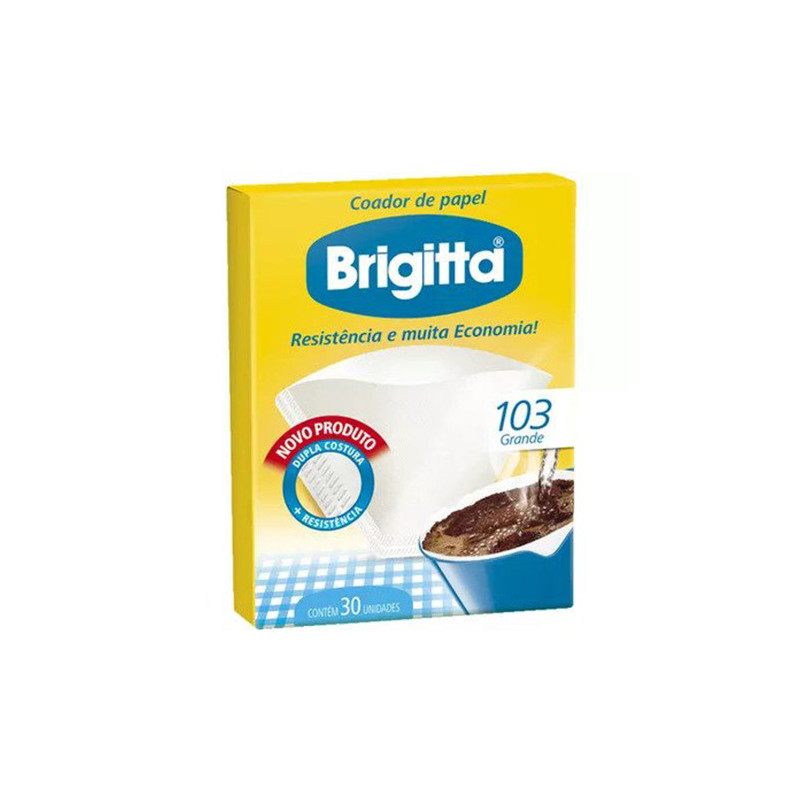 FILTRO DE PAPEL BRIGITTA 103 CAIXA 30 UNIDADES