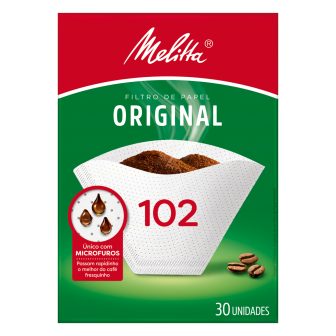 FILTRO DE PAPEL ORIGINAL MELITTA 102 CAIXA 30 UNIDADES