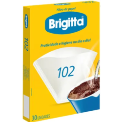 FILTRO DE PAPEL BRIGITTA 102 CAIXA 30 UNIDADES