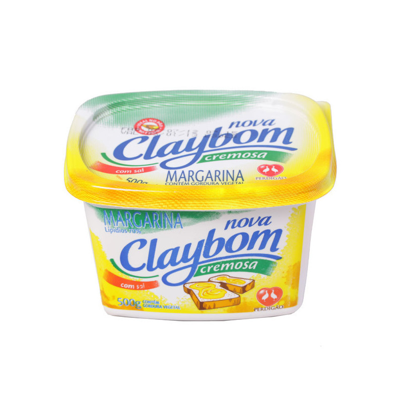 MARGARINA CREMOSA COM SAL E CREME DE LEITE CLAYBOM POTE 500G