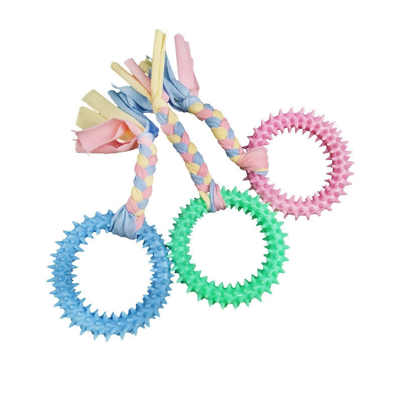 BRINQUEDO BORRACHA CIRCULO DENTADO C/CORDA ZN 0882