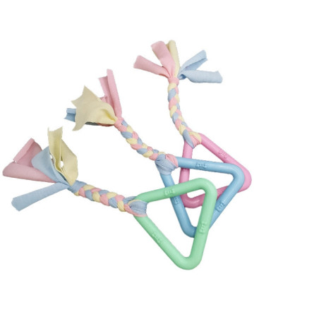 EM BRINQUEDO BORRACHA TRIANGULO COM CORDA ZN 0883