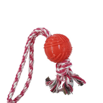BRINQUEDO BORRACHA BOLA COM CORDA ZN 0867