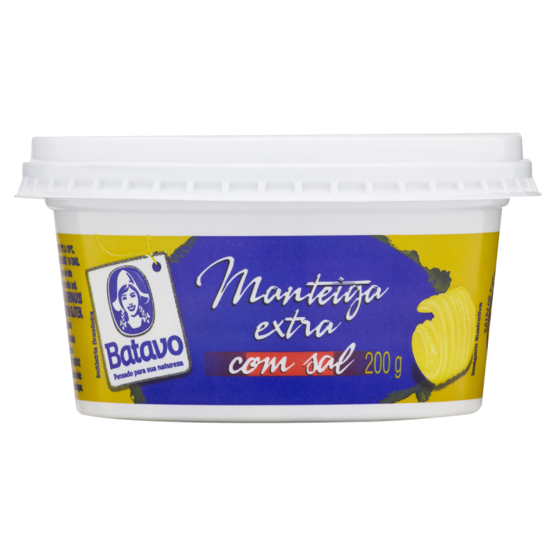 MANTEIGA EXTRA COM SAL BATAVO POTE 200G