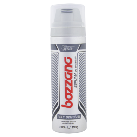 ESPUMA DE BARBEAR BOZZANO PELE SENSÍVEL FRASCO 200ML