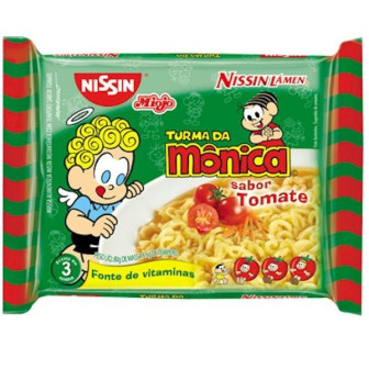 MACARRÃO INSTANTÂNEO LÁMEN TOMATE SUAVE TURMA DA MÔNICA NISSIN MIOJO PACOTE 85G