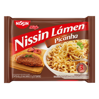 MACARRÃO INSTANTÂNEO LÁMEN PICANHA NISSIN MIOJO PACOTE 85G