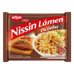 MACARRÃO INSTANTÂNEO LÁMEN PICANHA NISSIN MIOJO PACOTE 85G
