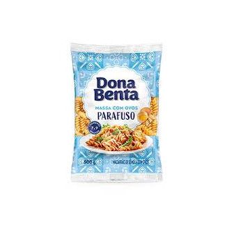 MACARRÃO DE SÊMOLA COM OVOS PARAFUSO DONA BENTA PACOTE 500G