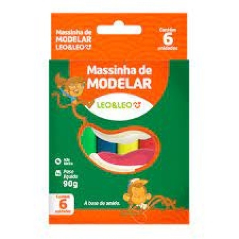 MASSA DE MODELAR AMIDO COM 6 CORES CADA 90G REF4357