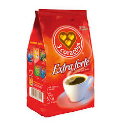 CAFÉ TORRADO E MOÍDO EXTRAFORTE 3 CORAÇÕES PACOTE 500G