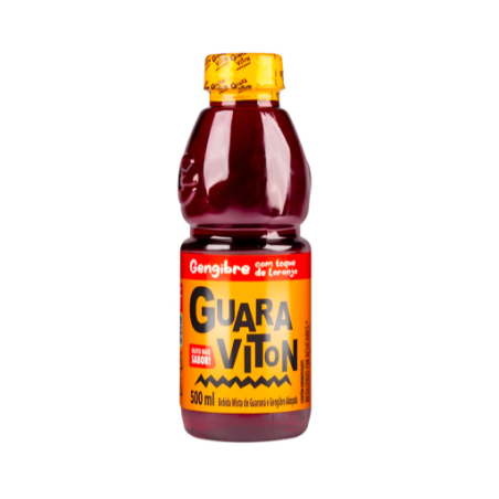 BEBIDA ADOÇADA GUARANÁ E GINSENG GUARAVITON GARRAFA 500ML