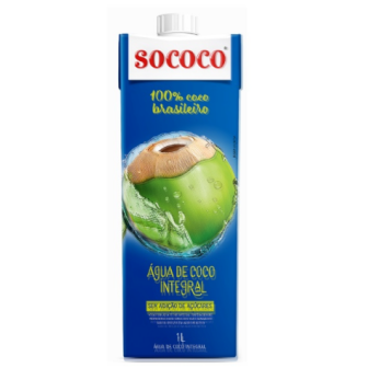 ÁGUA DE COCO INTEGRAL SOCOCO CAIXA 1L