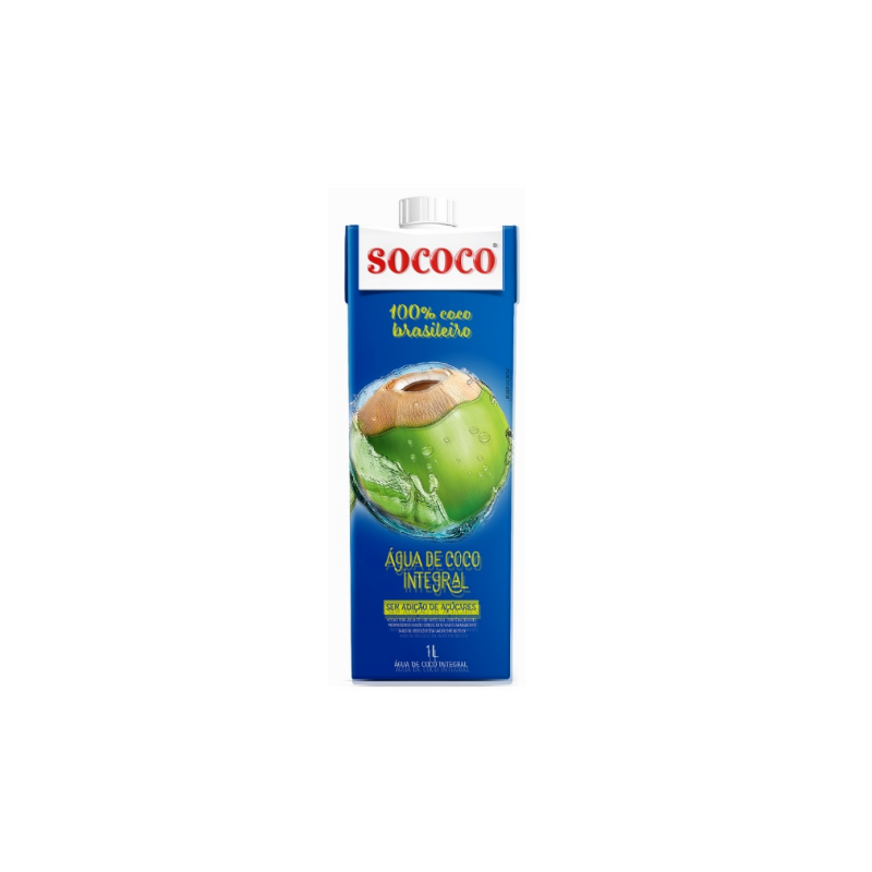 ÁGUA DE COCO INTEGRAL SOCOCO CAIXA 1L