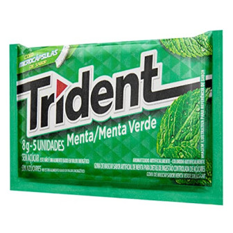 GOMA DE MASCAR MENTA ZERO AÇÚCAR TRIDENT ENVELOPE 8G 5 UNIDADES