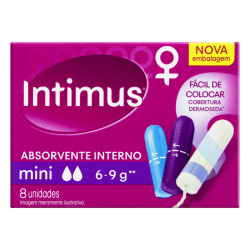 ABSORVENTE INTERNO INTIMUS MINI CAIXA 8 UNIDADES