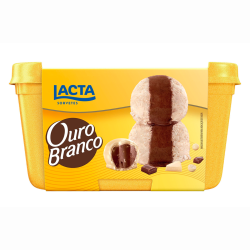 SORVETE OURO BRANCO LACTA POTE 900ML