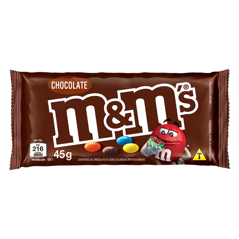 CONFEITO DE CHOCOLATE AO LEITE M&M 40G