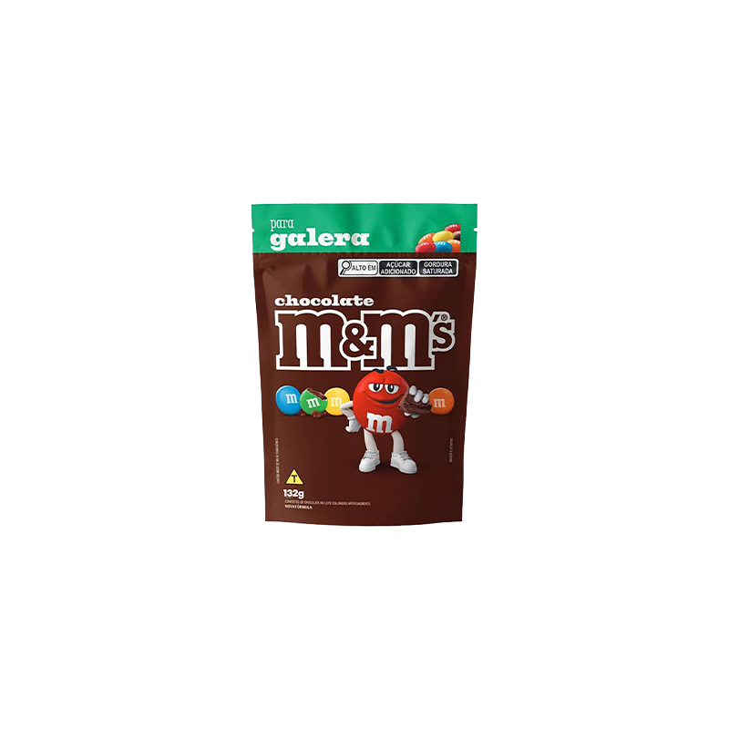 CONFEITO DE CHOCOLATE AO LEITE M&M 132G