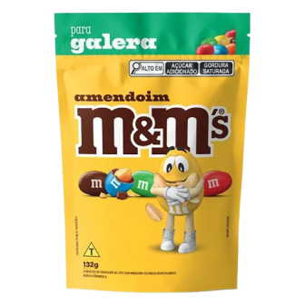 CONFEITO DE CHOCOLATE AO LEITE COM AMENDOIM M&M 132G